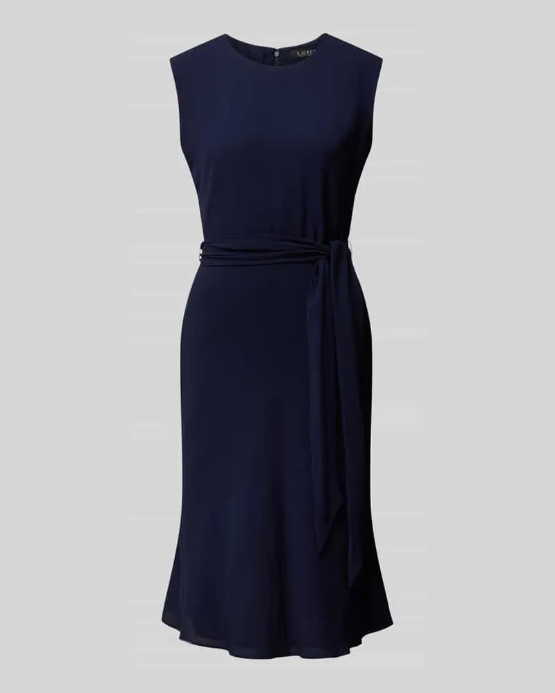 Ralph Lauren Knielanges Kleid mit Strukturmuster Modell 'VILODIE Marine