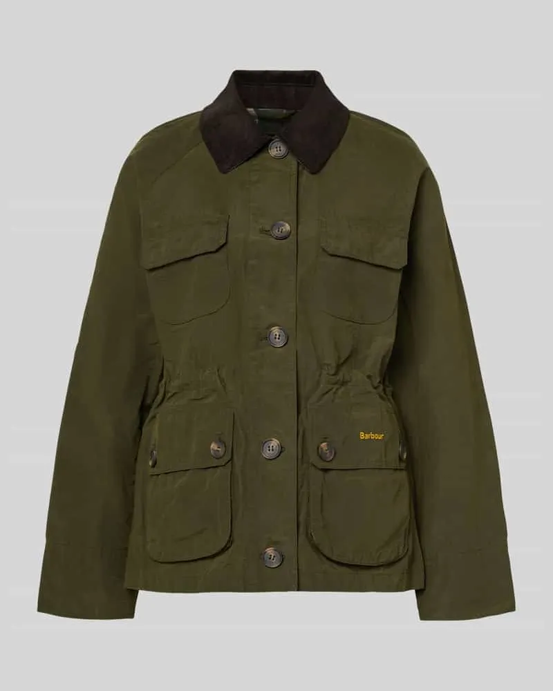 Barbour Regular Fit Funktionsjacke aus reiner Baumwolle Modell 'CROTON Oliv