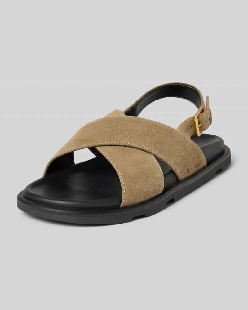 Marc O'Polo Sandalen aus edlem Velours-Rindsleder Stein