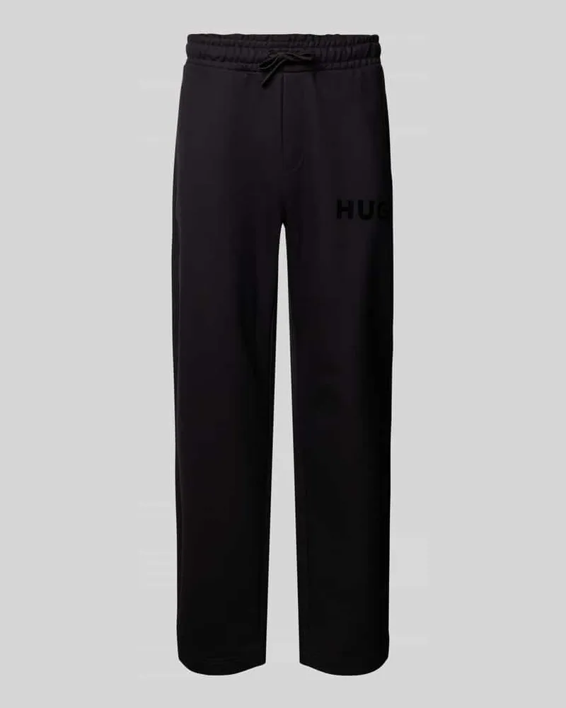 HUGO BOSS Comfort Fit Sweathose aus reiner Baumwolle Modell 'DUMRULO Black