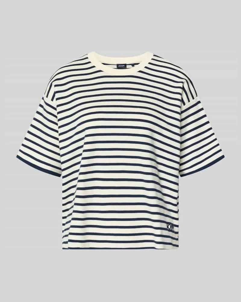 JOOP! Boxy Fit Sweatshirt mit Rundhalsausschnitt Modell 'Tricia Marine