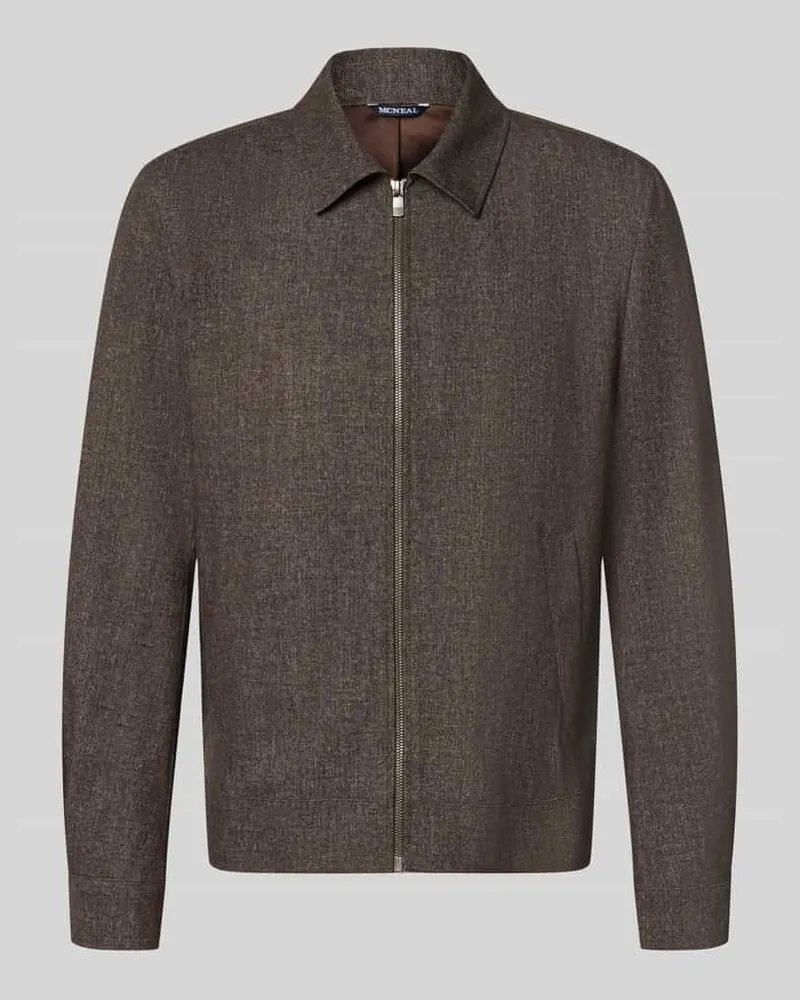 McNeal Regular Fit Jacke mit Viskose-Anteil Dunkelbraun