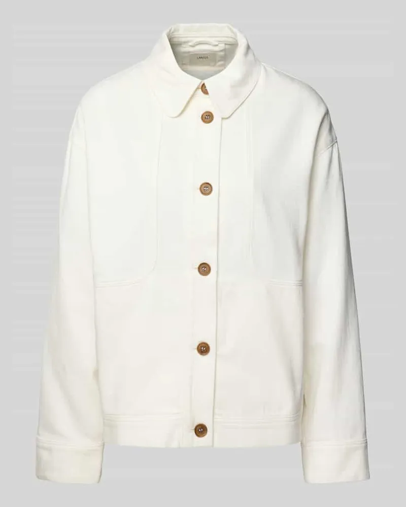 Lanius Jeansjacke mit Knopfleiste Weiss