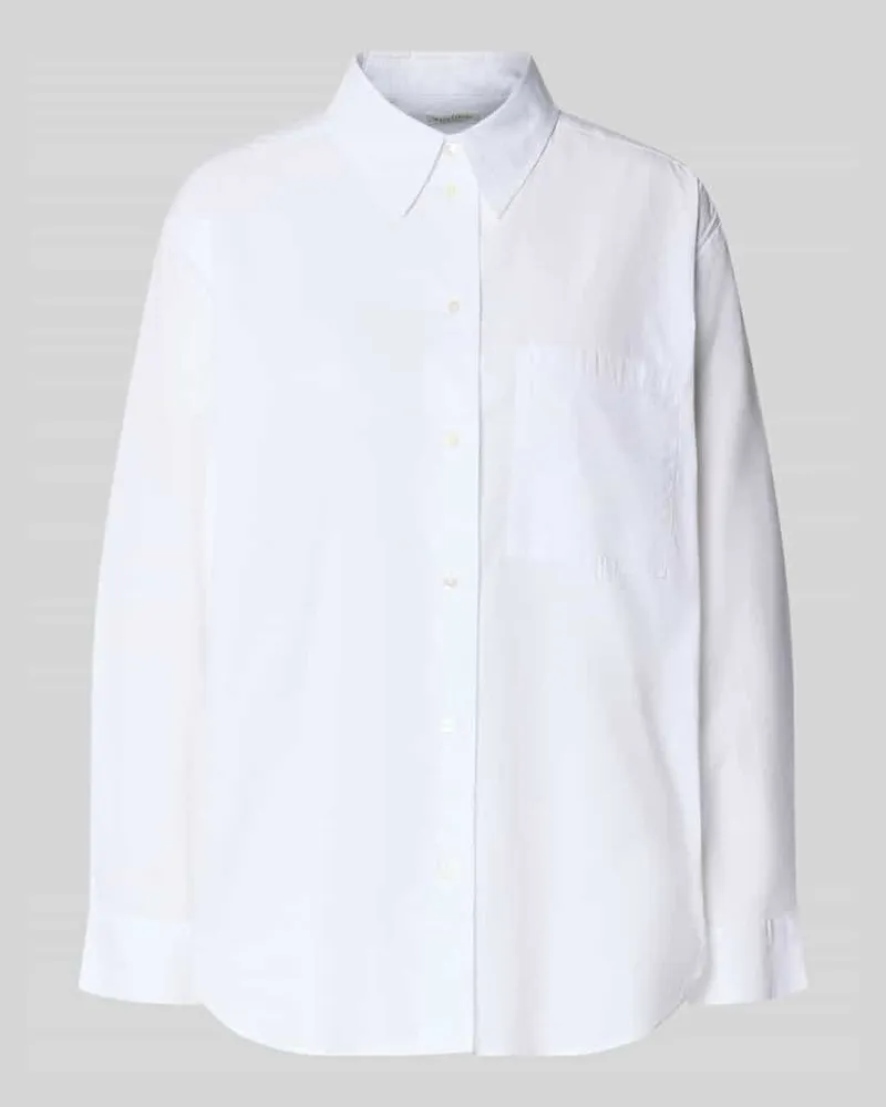 Marc O'Polo Oversized Hemdbluse aus reiner Baumwolle Weiss