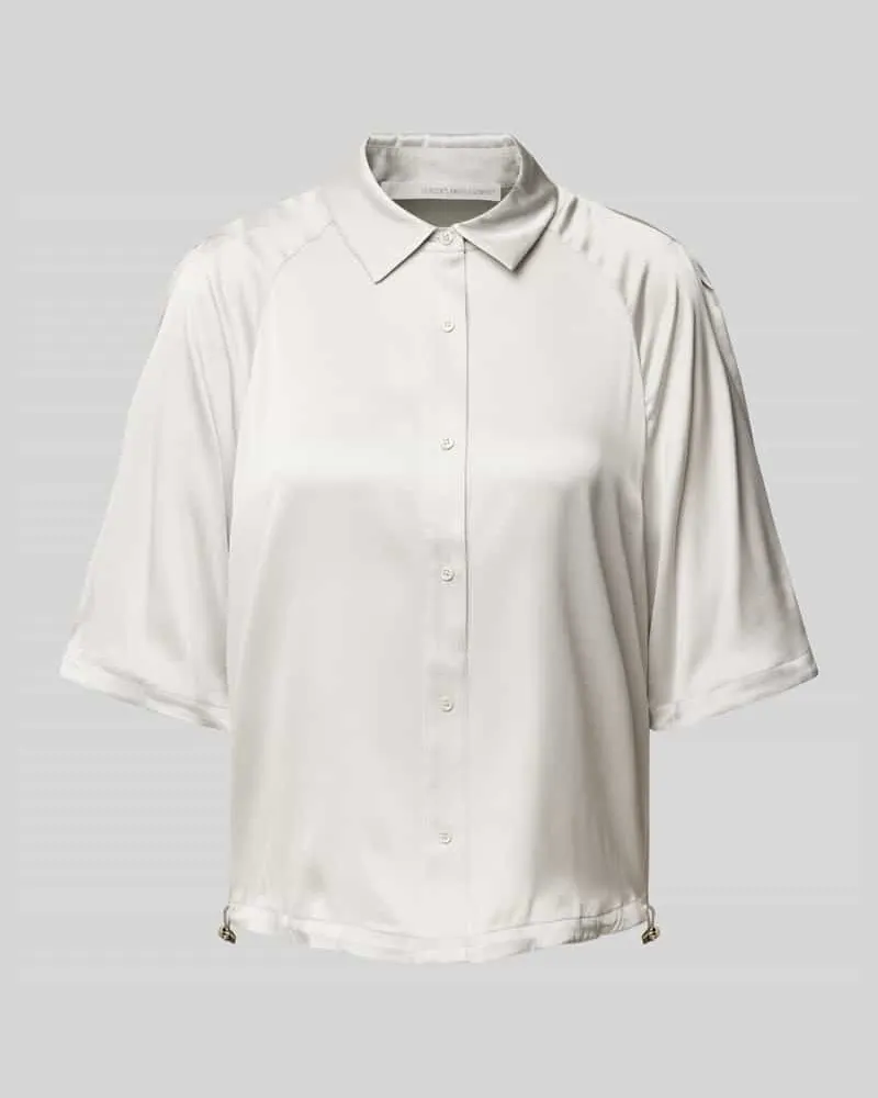 Herzen's Angelegenheit Hemdbluse aus Seiden-Mix Silber