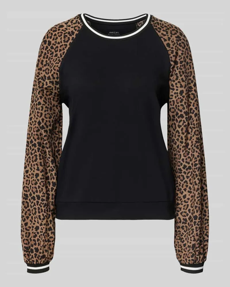 Marc Cain Longsleeve mit gerippten Abschlüssen Black