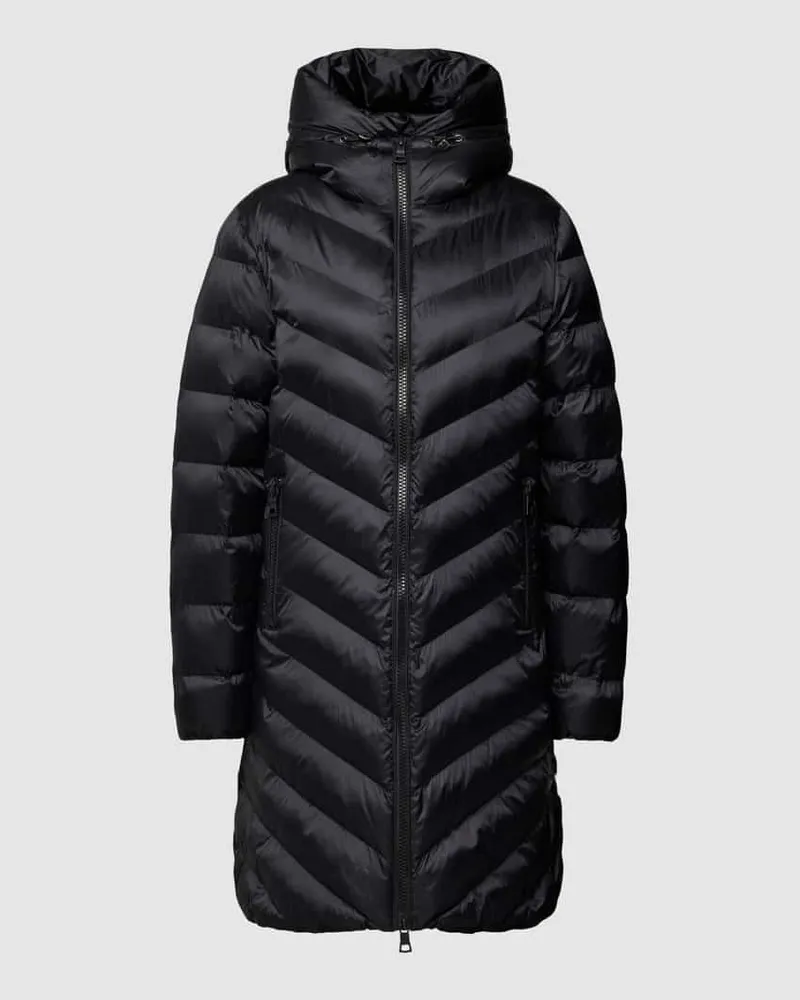 No. 1 Como Steppmantel mit Kapuze Modell 'IBEN Black