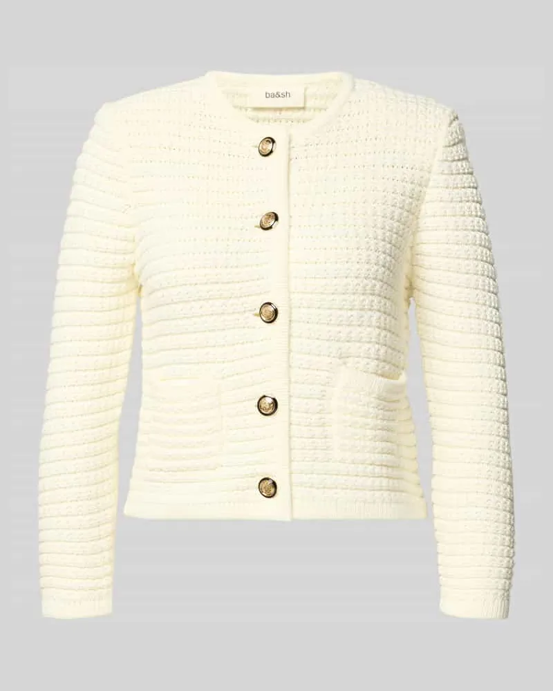 ba&sh Strickjacke mit Strukturmuster Modell 'GASPARD Ecru