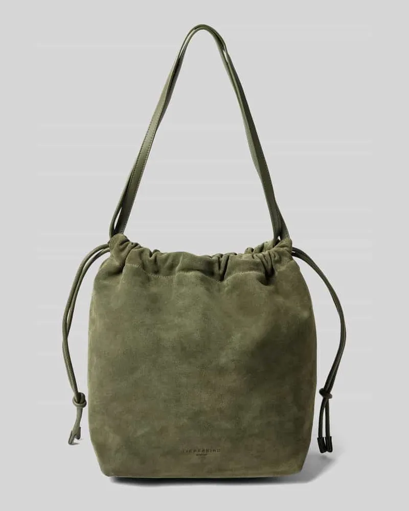 Liebeskind Shoulder Bag aus echtem Verloursleder Modell 'Lya Khaki