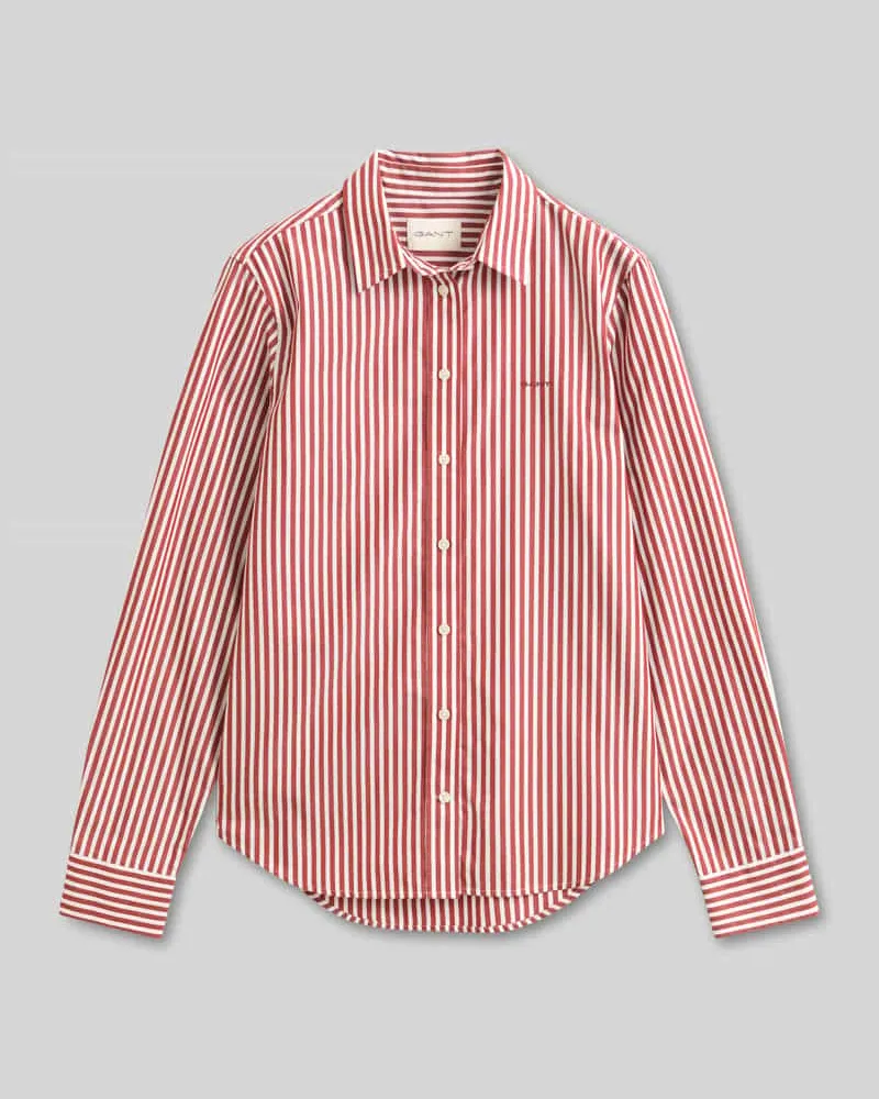 Gant Regular Fit Hemdbluse mit Logo-Stitching Rostrot
