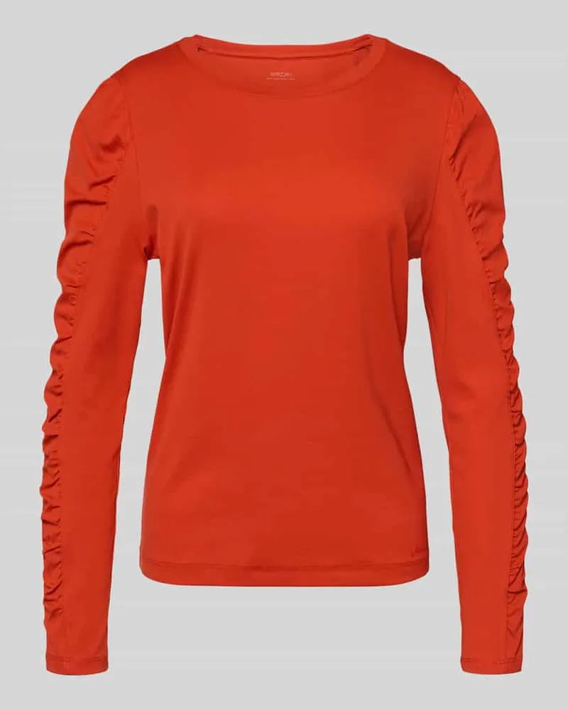 Marc Cain Longsleeve mit Puffärmeln und Rundhalsausschnitt Rot