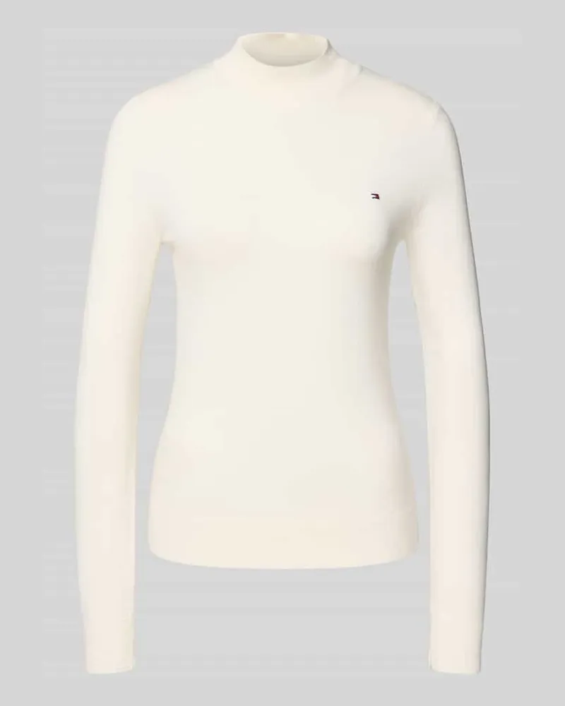 Tommy Hilfiger Regular Fit Pullover aus Baumwoll-Mix Weiss