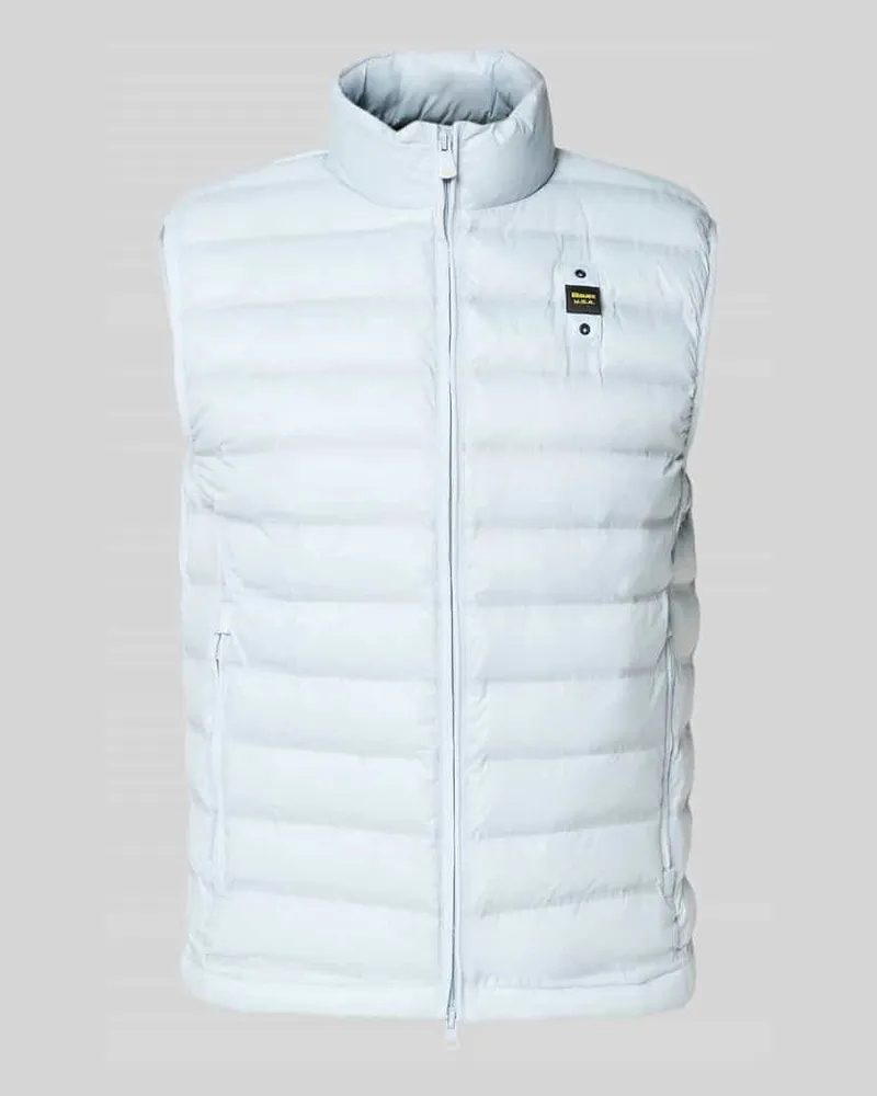 Blauer Steppweste mit Zweiwege-Reißverschluss Modell 'Arvale Hellblau