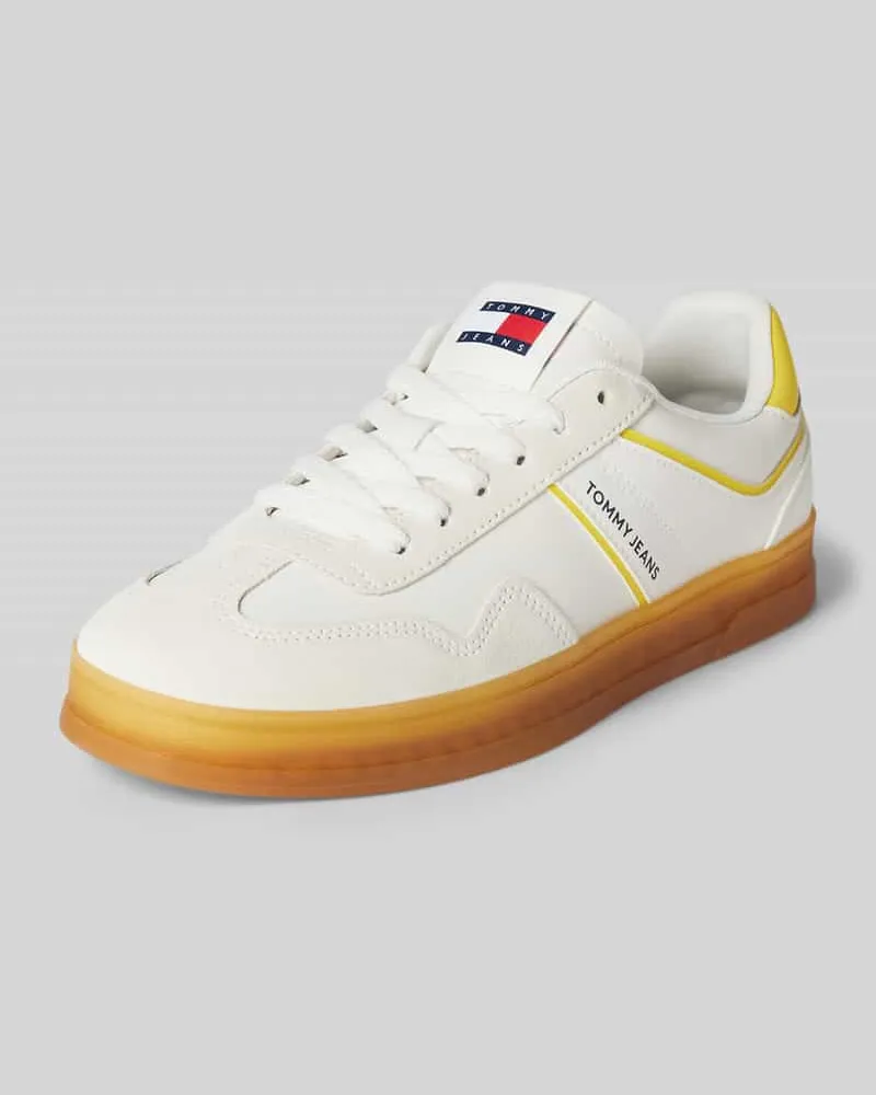 Tommy Hilfiger Sneaker mit Label-Patch Modell 'COURT Hellgelb