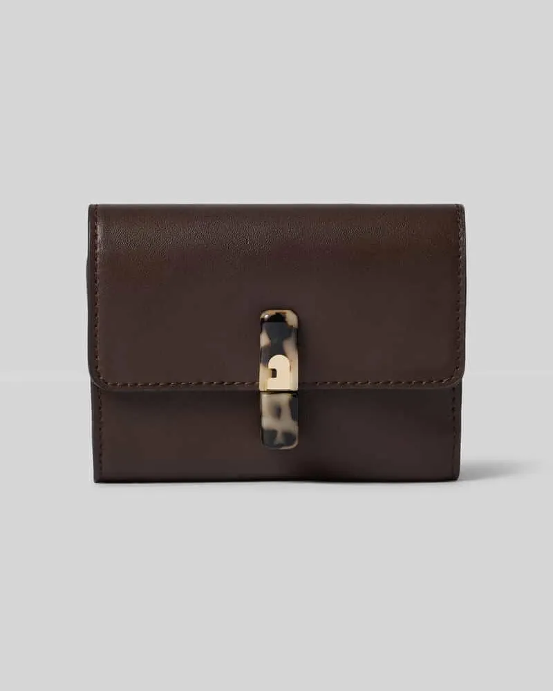 Furla Portemonnaie mit Klickverschluss Modell 'IRIDE Dunkelbraun