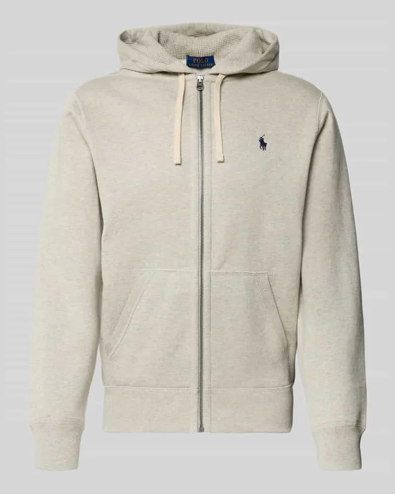 Ralph Lauren Sweatjacke mit Kapuze Hellgrau
