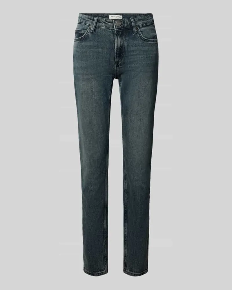 Marc O'Polo Skinny Fit Jeans mit Used Waschung Mittelgrau