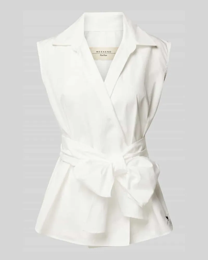 Max Mara Blusentop mit Schleifen-Detail Offwhite
