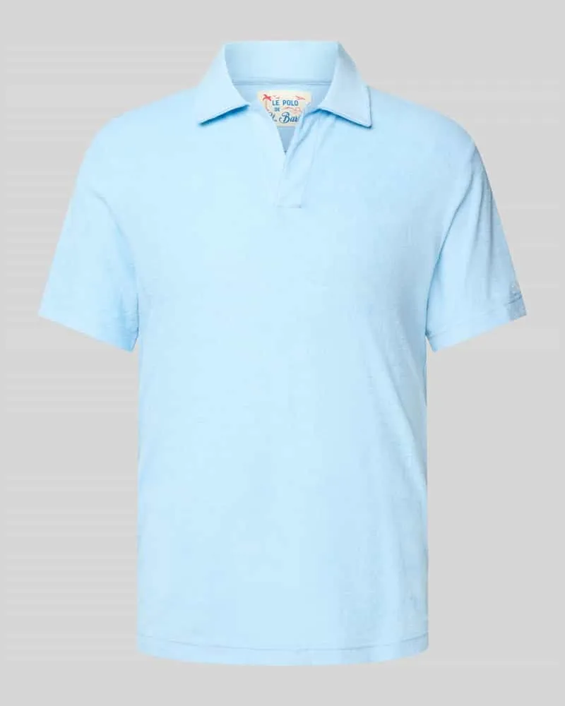 MC2 Saint Barth Slim Fit Poloshirt mit V-Ausschnitt Modell 'JEREMY - TERRY Hellblau