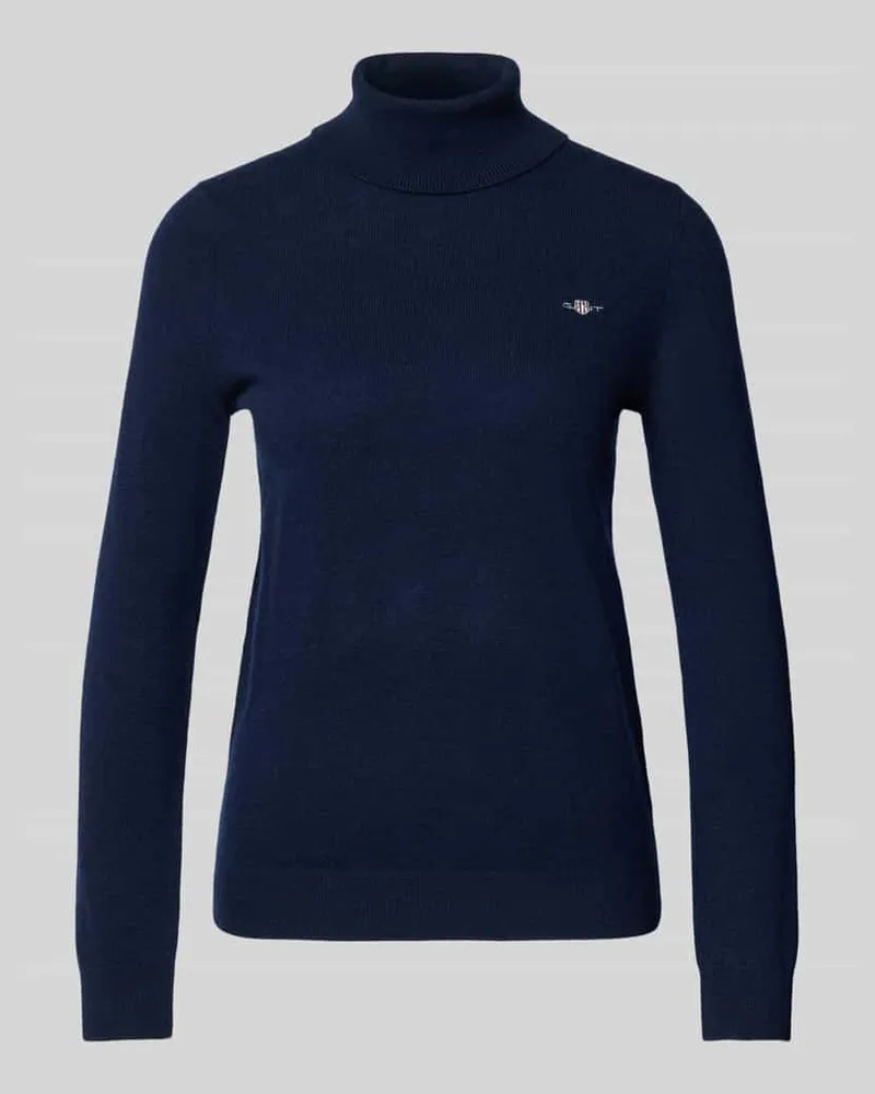 Gant Regular Fit Rollkragenpullover aus Woll-Mix Modell 'Extrafine Marine
