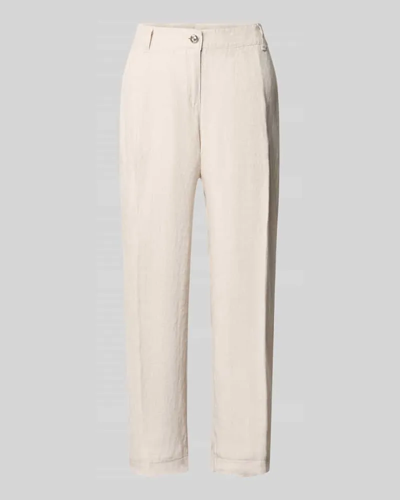 MAC Jeans Culotte aus Leinen mit Eingrifftaschen Modell 'Nora Hellgrau