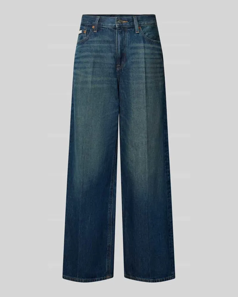 Calvin Klein Baggy Jeans aus reiner Baumwolle Blau