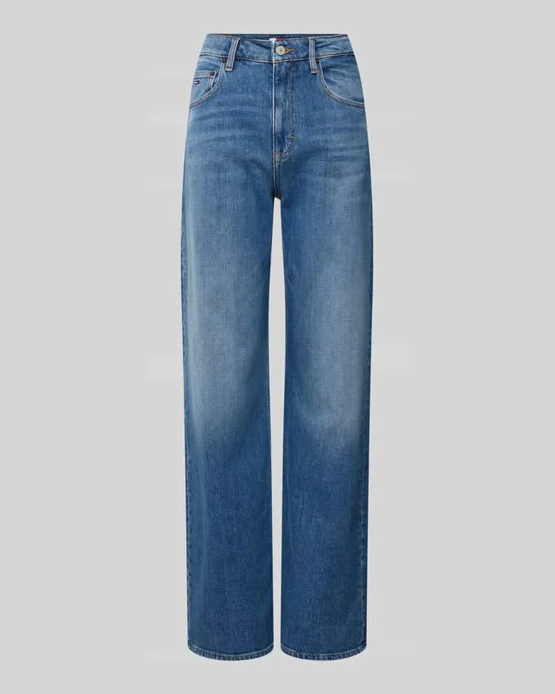 Tommy Hilfiger Loose Fit Jeans aus Baumwoll-Mix Modell 'MIA Jeansblau