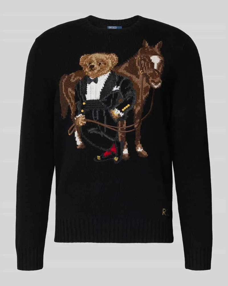 Ralph Lauren Strickpullover aus Wolle mit Motiv Black