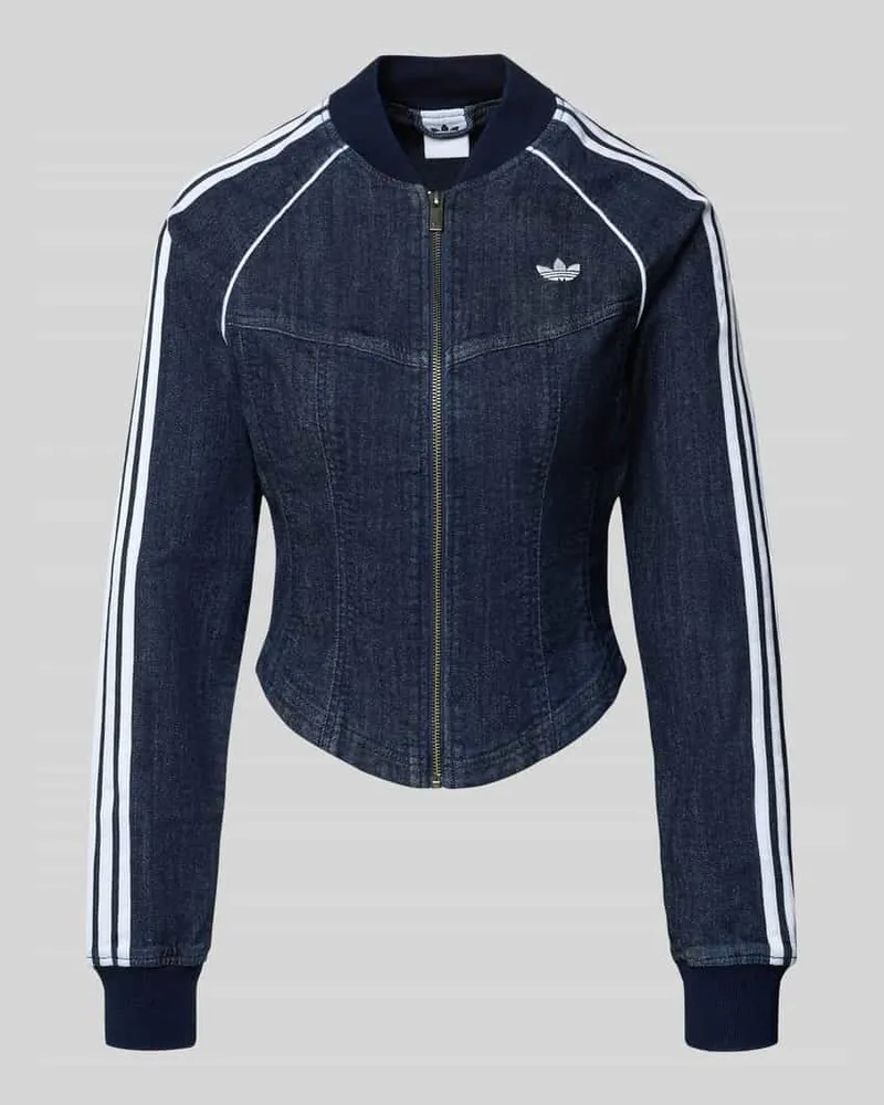 adidas Regular Fit Jeansjacke aus Baumwoll-Mix Modell 'SUPERSTAR Dunkelblau