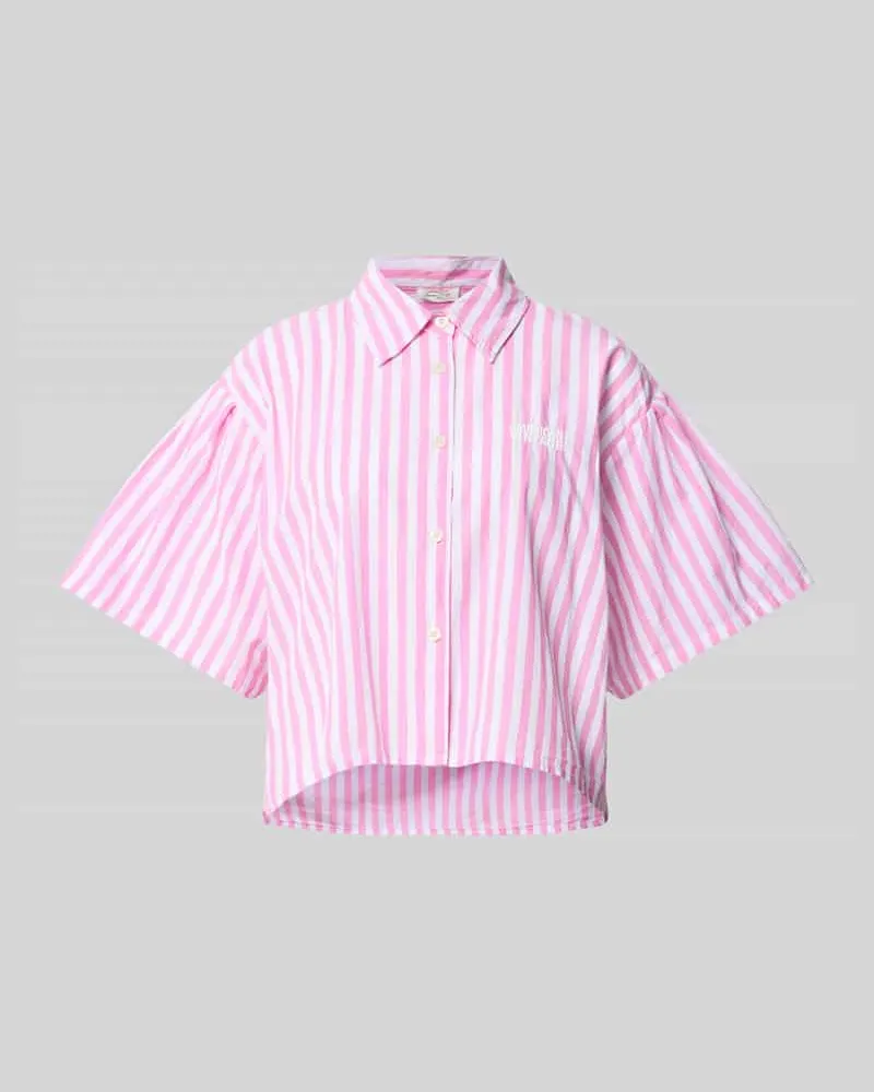 American Vintage Cropped Bluse mit Label-Stitching Modell 'VEXTOWN Pink