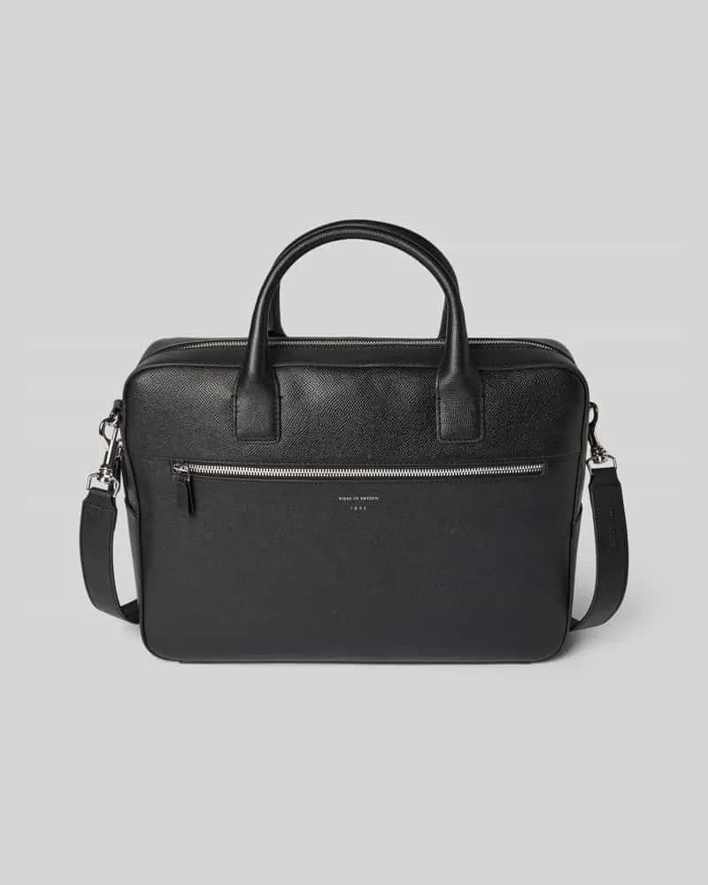 Tiger of Sweden Aktentasche mit Label-Print Modell 'BECKHOLMEN Black