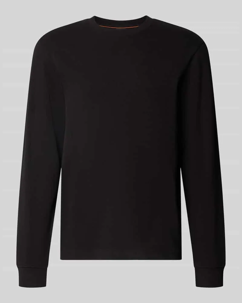 HUGO BOSS Regular Fit Langarmshirt aus Baumwoll-Mix Modell 'WE-TEMPEST Black