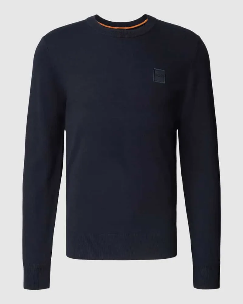 HUGO BOSS Sweatshirt mit Logo-Patch Modell 'Kanovano Dunkelblau