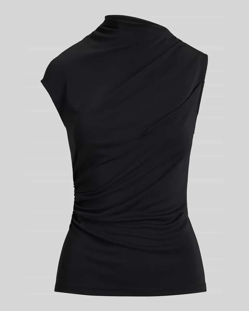 Ralph Lauren Slim Fit Top mit hochgeschlossenem Kragen Black