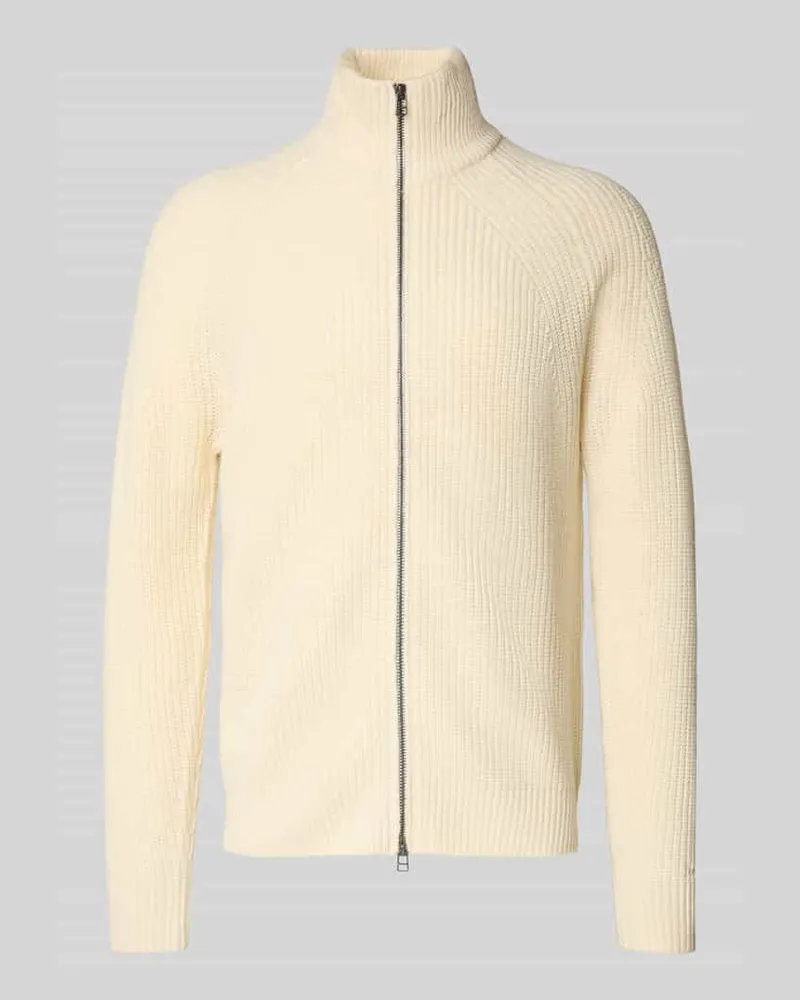 forét Strickjacke aus Wolle mit Stehkragen Modell 'DELTA Offwhite