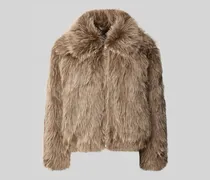 Jacke aus Kunstfell mit Reißverschluss