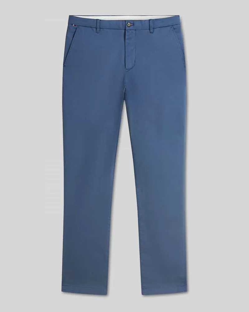 Tommy Hilfiger Straight Fit Chino aus Baumwoll-Mix Modell 'DENTON Petrol