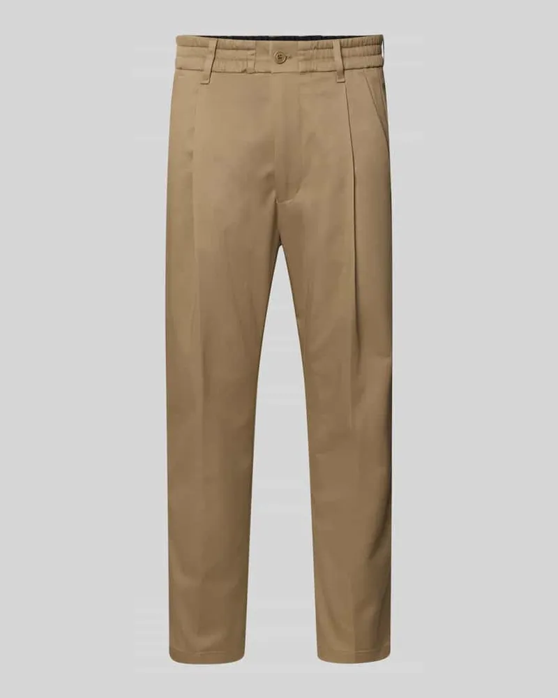 Drykorn Stoffhose mit Bundfalten Modell 'chasy Beige