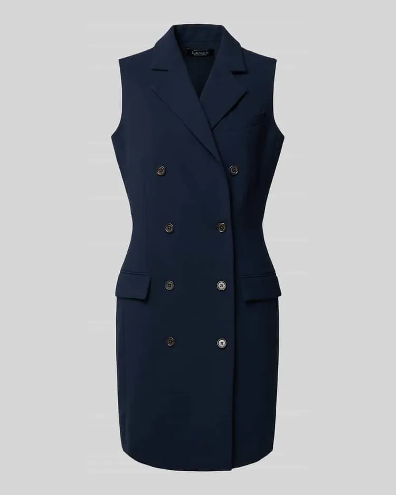 Ralph Lauren Minikleid mit Reverskragen und Pattentaschen Modell 'KEVONNA Marine