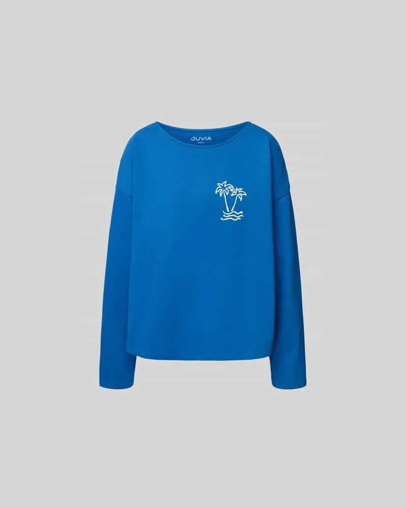 Juvia Longsleeve mit Rundhalsausschnitt Blau