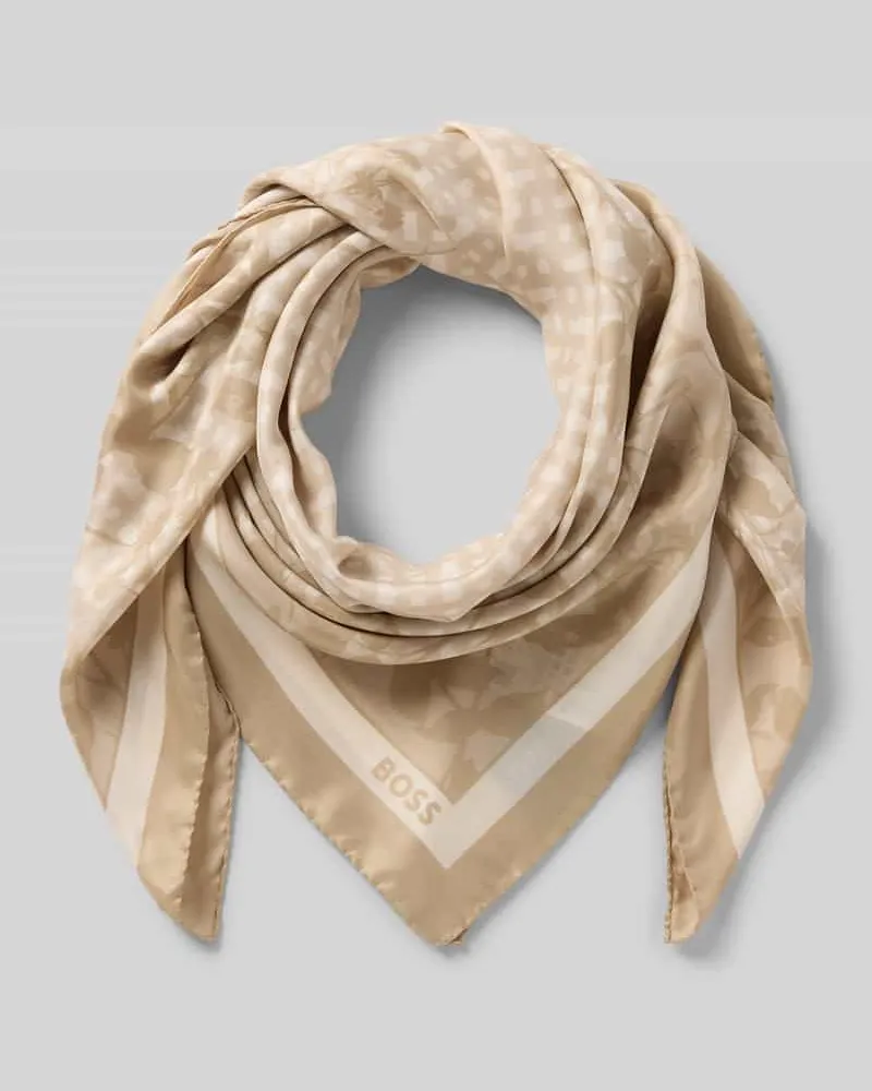HUGO BOSS Tuch aus reiner Seide Modell 'Lainy_1_90*90 Beige