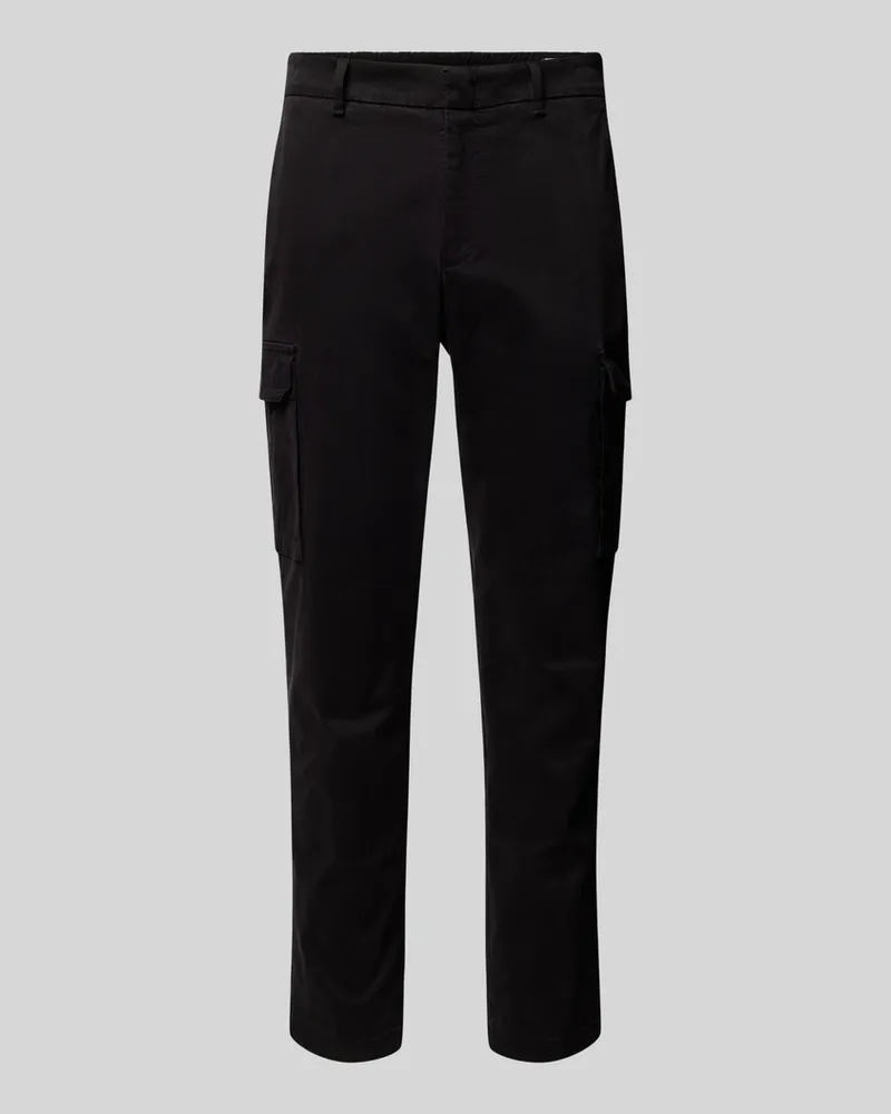 Baldessarini Tapered Fit Cargohose mit elastischem Bund Modell 'Rhett Black