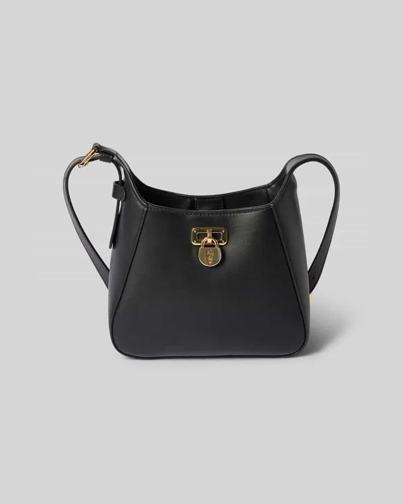 Ralph Lauren Handtasche mit Label-Applikation Modell 'TANNER Black