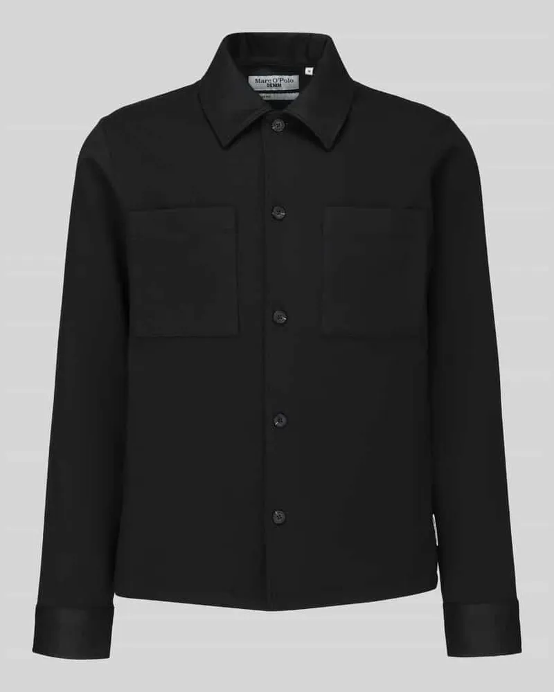Marc O'Polo Hemdjacke mit Brusttaschen Modell 'SMART OVERSHIRT Black