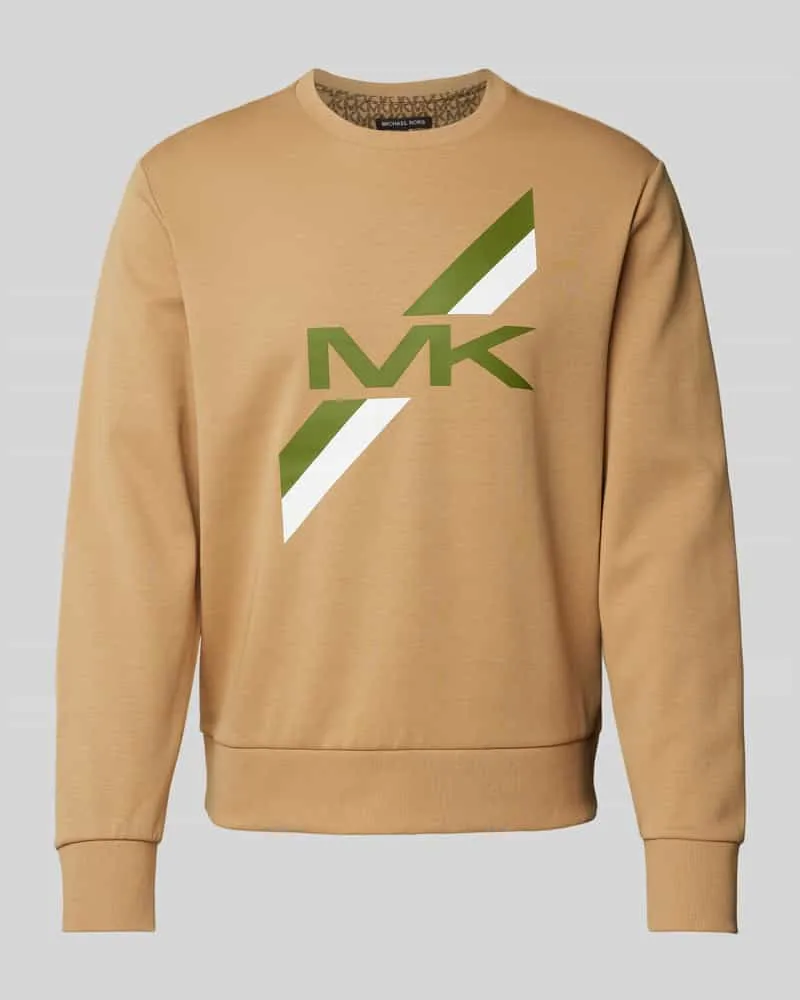 Michael Kors Sweatshirt mit Label-Print Camel