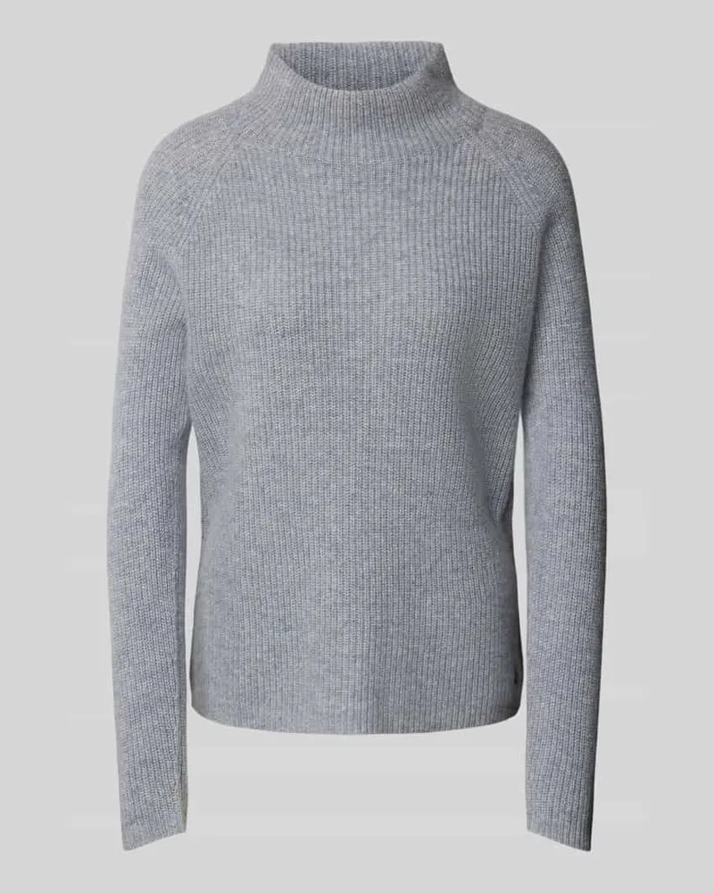 Fynch-Hatton Kaschmirpullover mit Stehkragen Mittelgrau