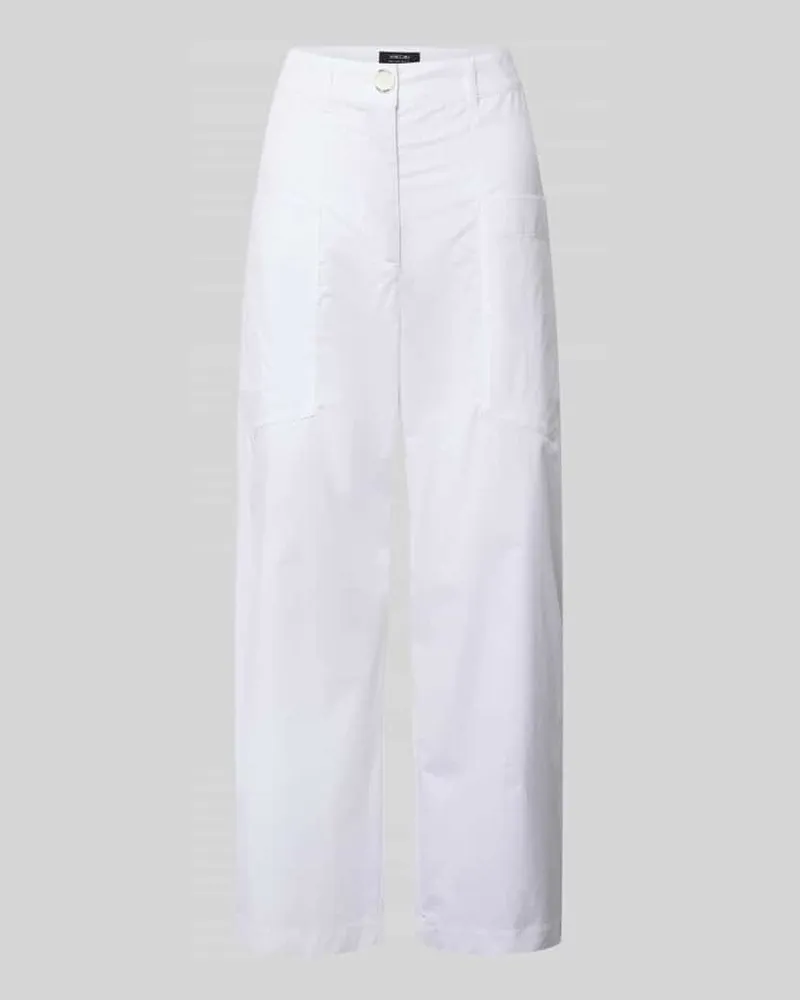 Marc Cain Wide Fit Stoffhose mit aufgesetzten Taschen Weiss