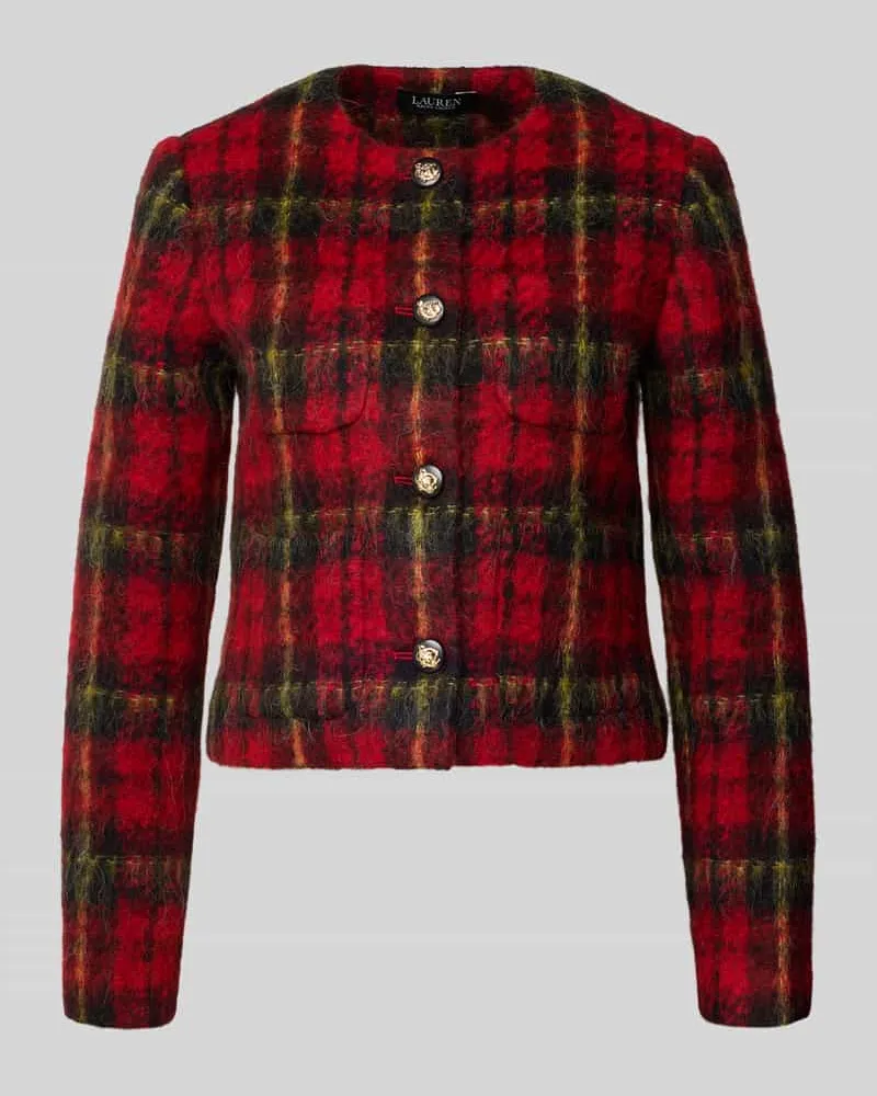 Ralph Lauren Regular Fit Blazer mit Rundhalsausschnitt Modell 'MIRALEE Rot