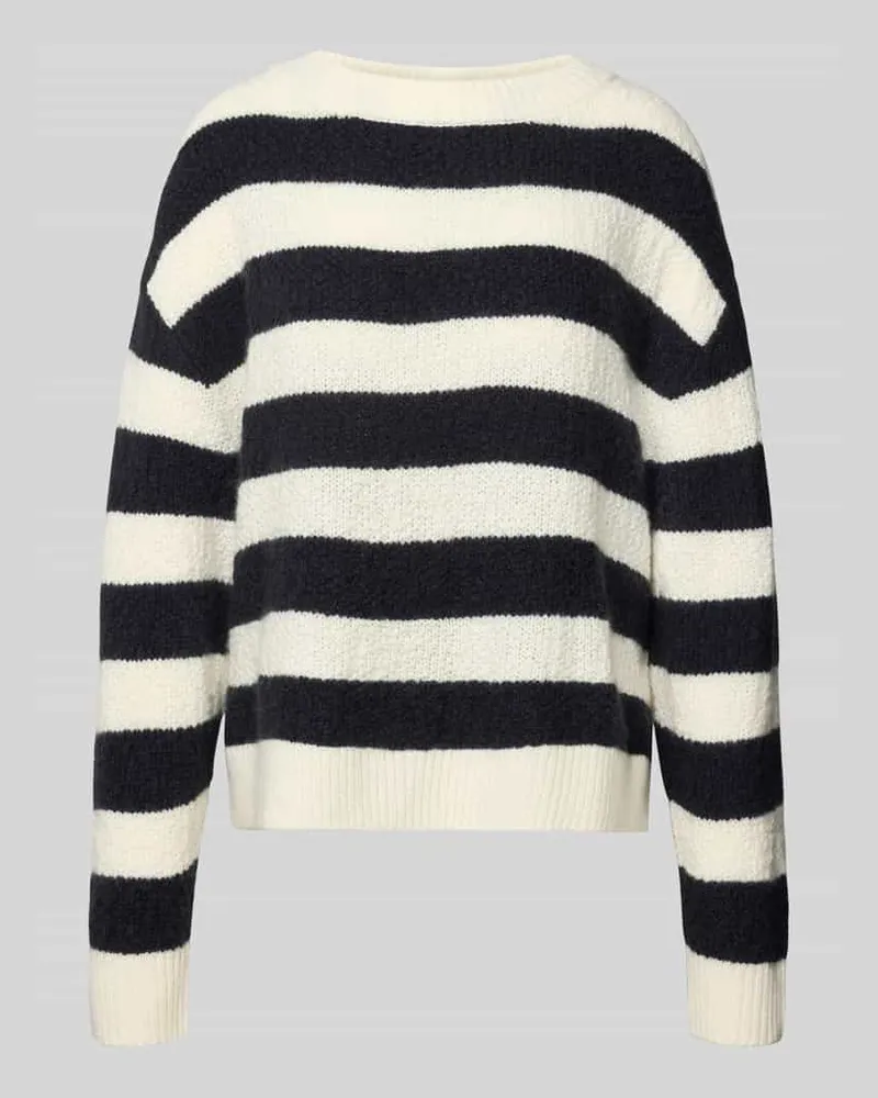 windsor. Strickpullover aus Schurwolle-Kaschmir-Mix mit Rundhalsausschnitt Marine