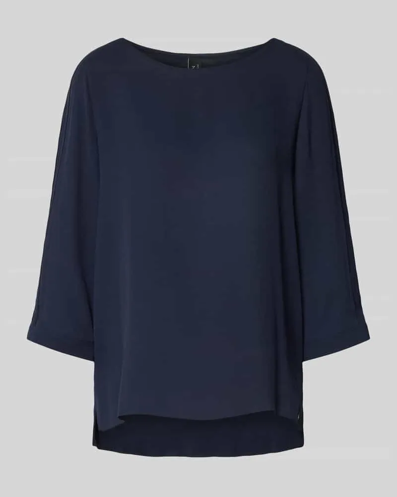 Marc Cain Blusenshirt mit Rundhalsausschnitt und 3/4-Arm Marine